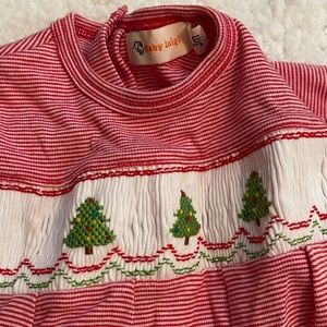Smocked Christmas Footie